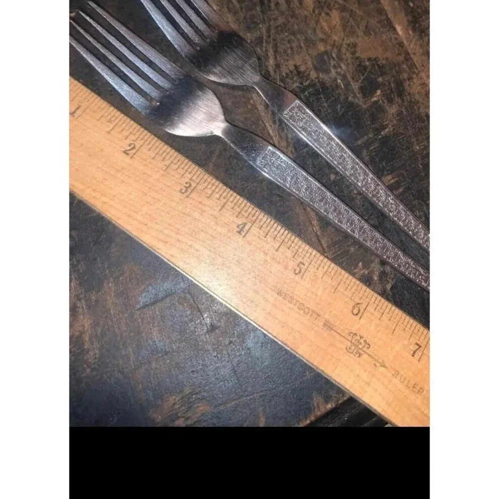 Vtg Fork MCM 70's Trocadero Stainless Flatware one ( 1 ) Salad Fork silverware